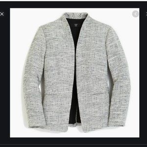 J. Crew Going Out Blazer in Black and White Tweed